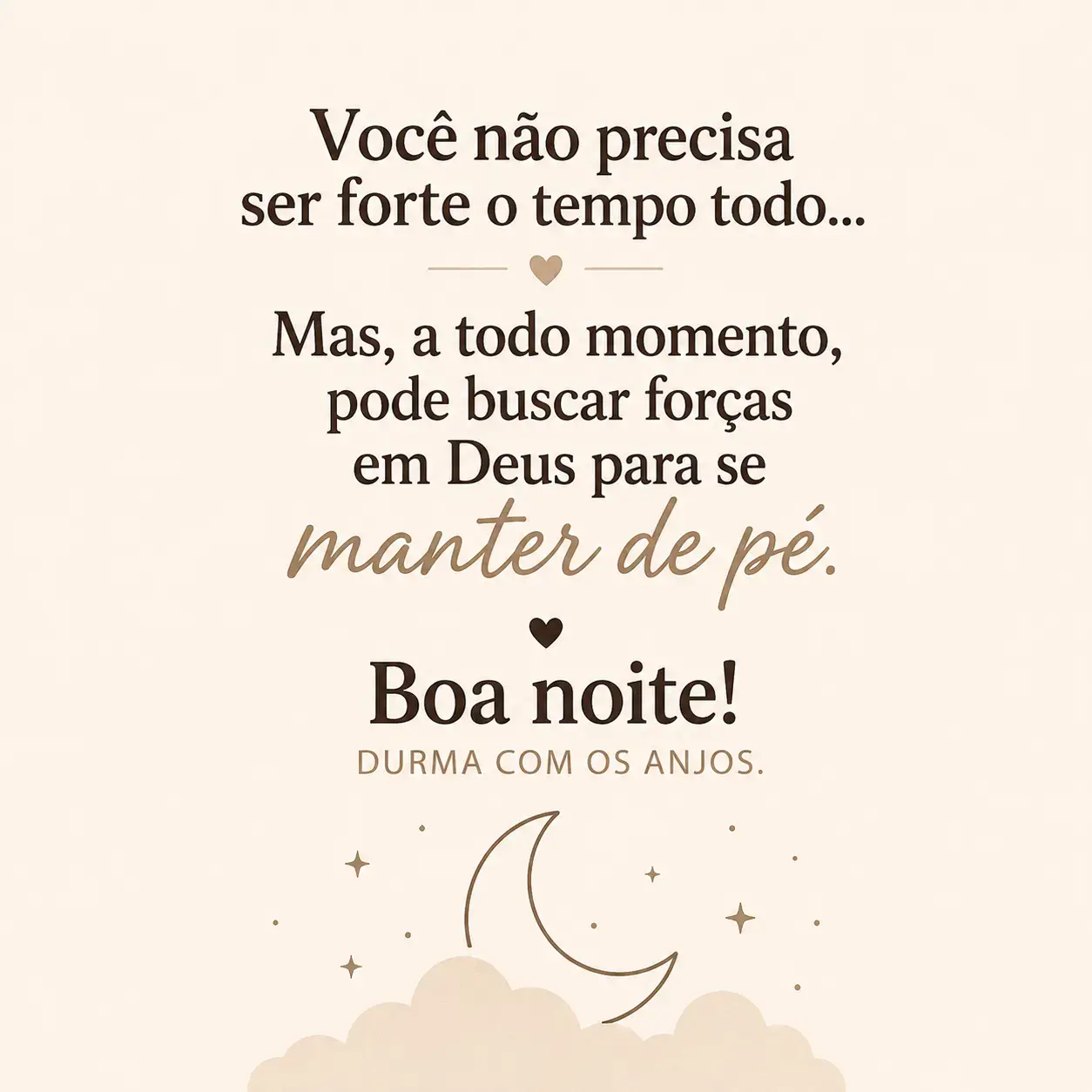 Mensagem de Boa Noite com Deus