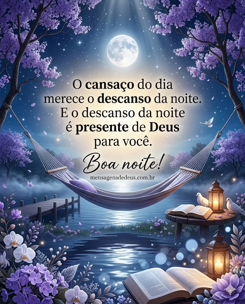 O cansaço merece um descanso. Boa noite!