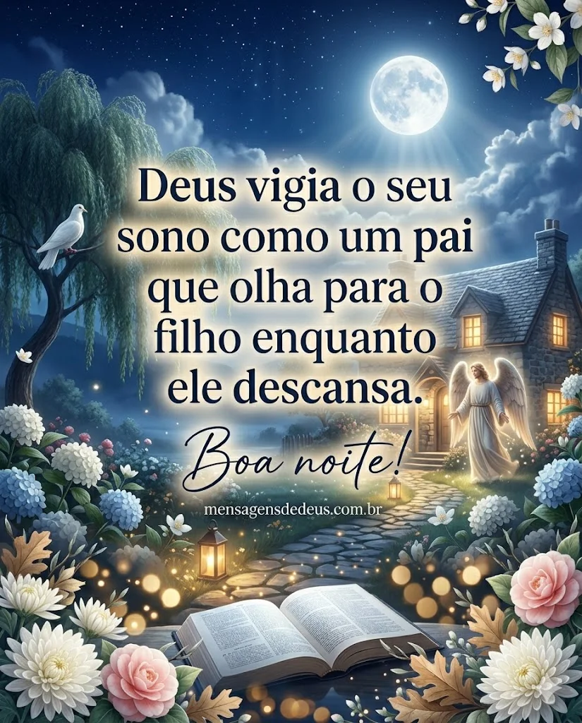 Deus vigia seu sono. Boa noite