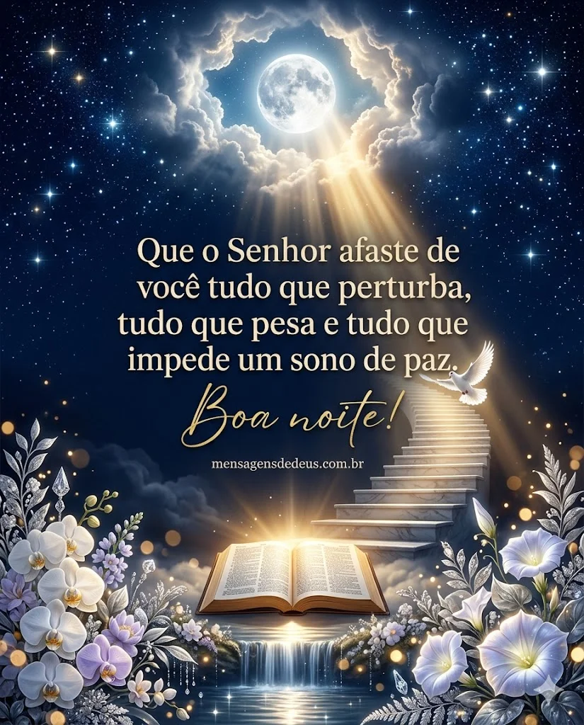 Boa noite com um sono de paz