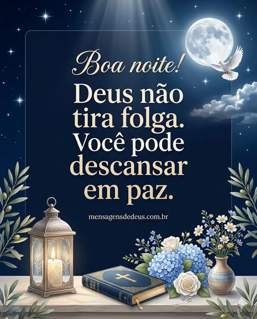 Deus não tira folga. Você pode descansar em paz.