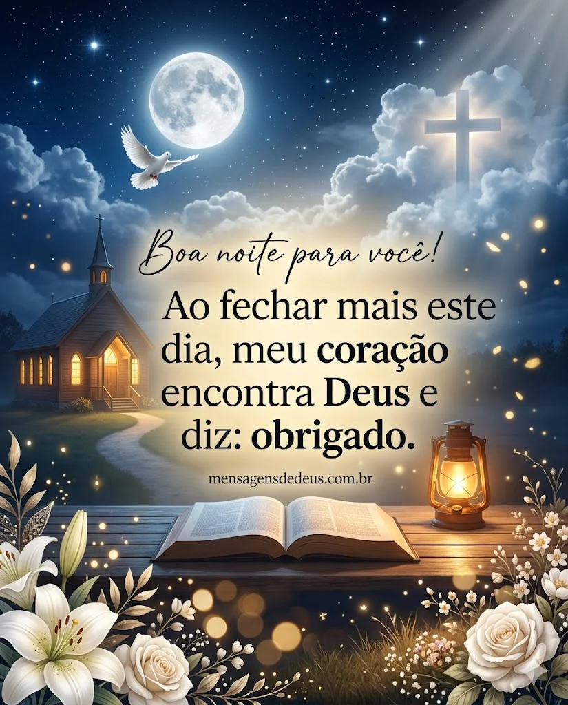 Boa noite coração cheio de Deus