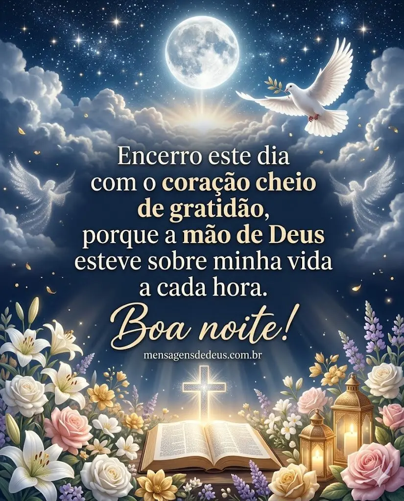 Coração cheio de alegria Deus é comigo