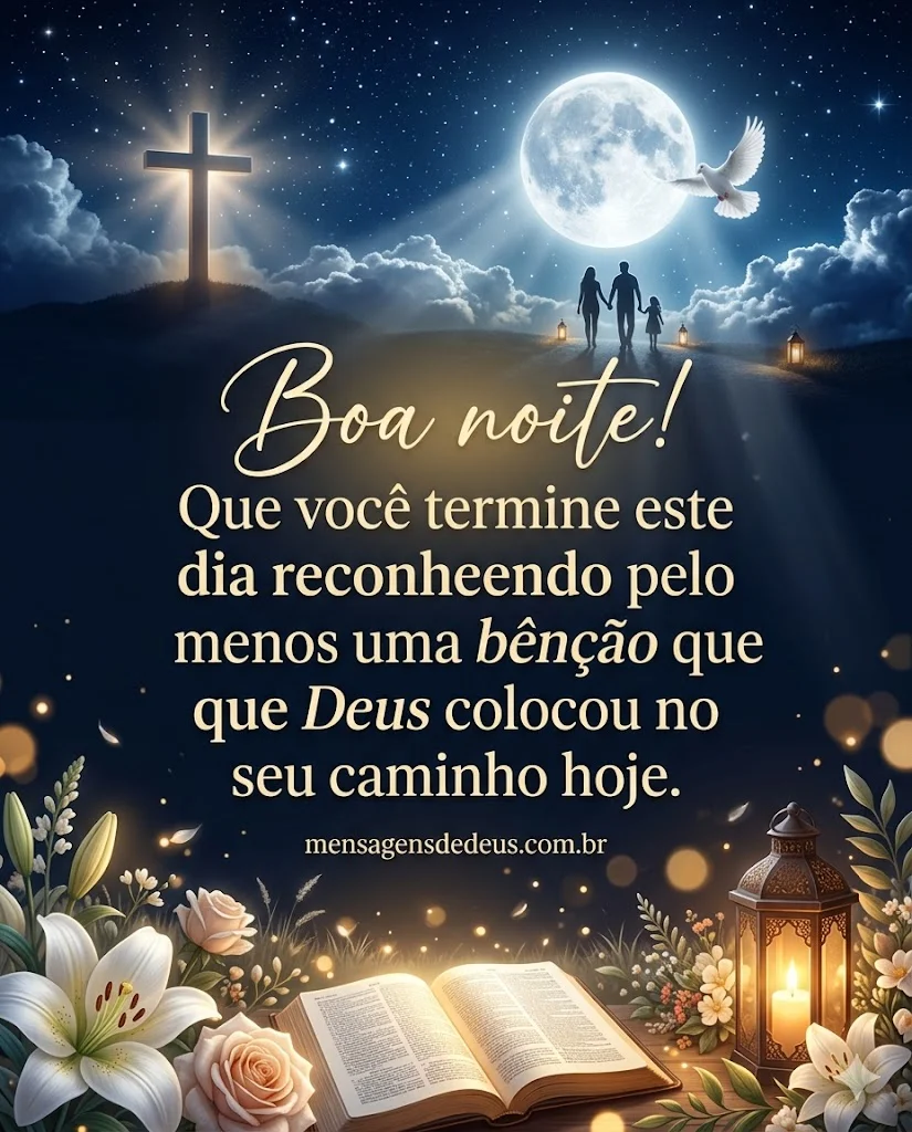 Boa noite com a benção de Deus