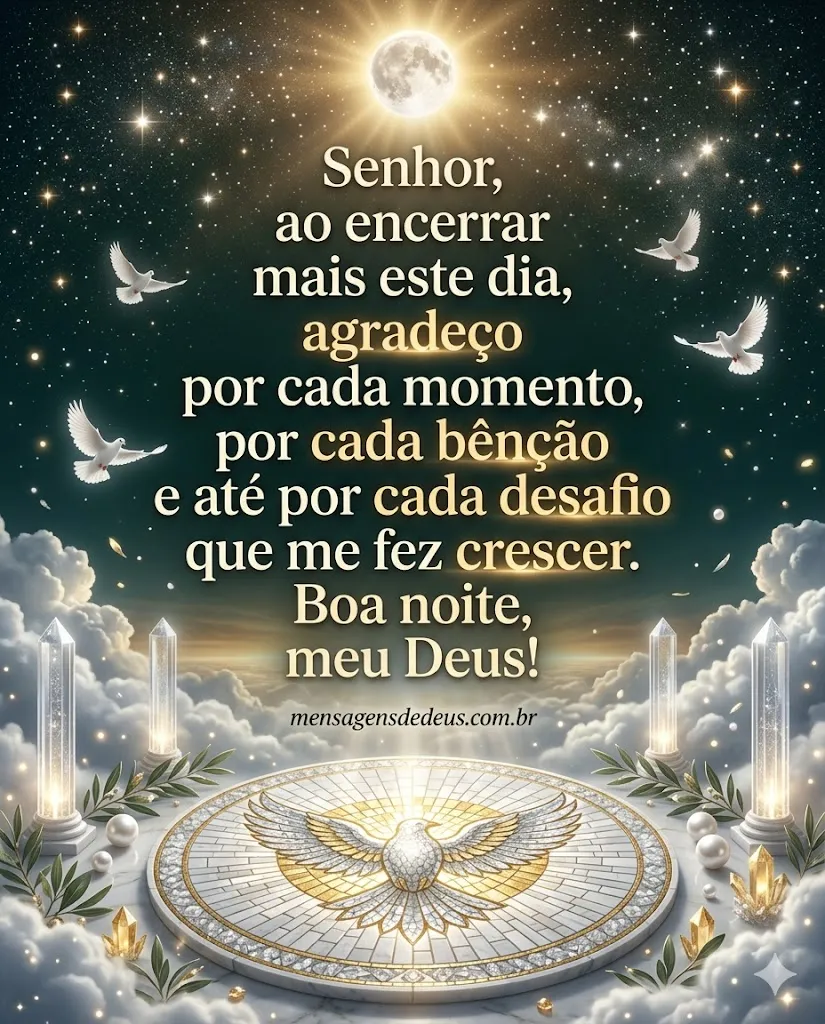 Senhor te agradeço por mais um dia vencido!