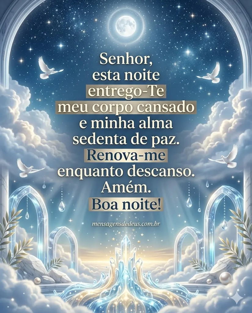 Entrego meu corpo cansado a você Pai