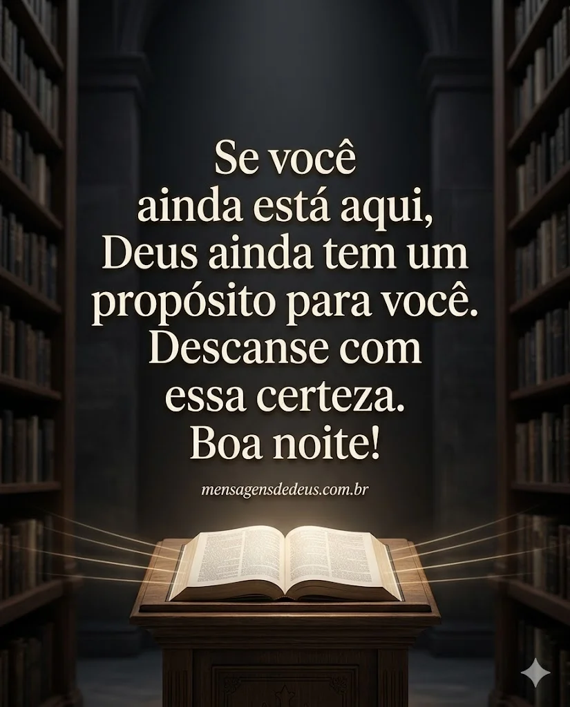 Se você ainda está aqui, Deus ainda tem um propósito para você. 