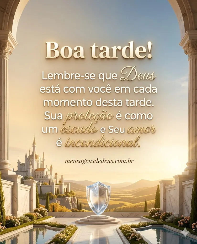 Aproveite cada instante desta tarde com gratidão no coração. Deus está cuidando de tudo.