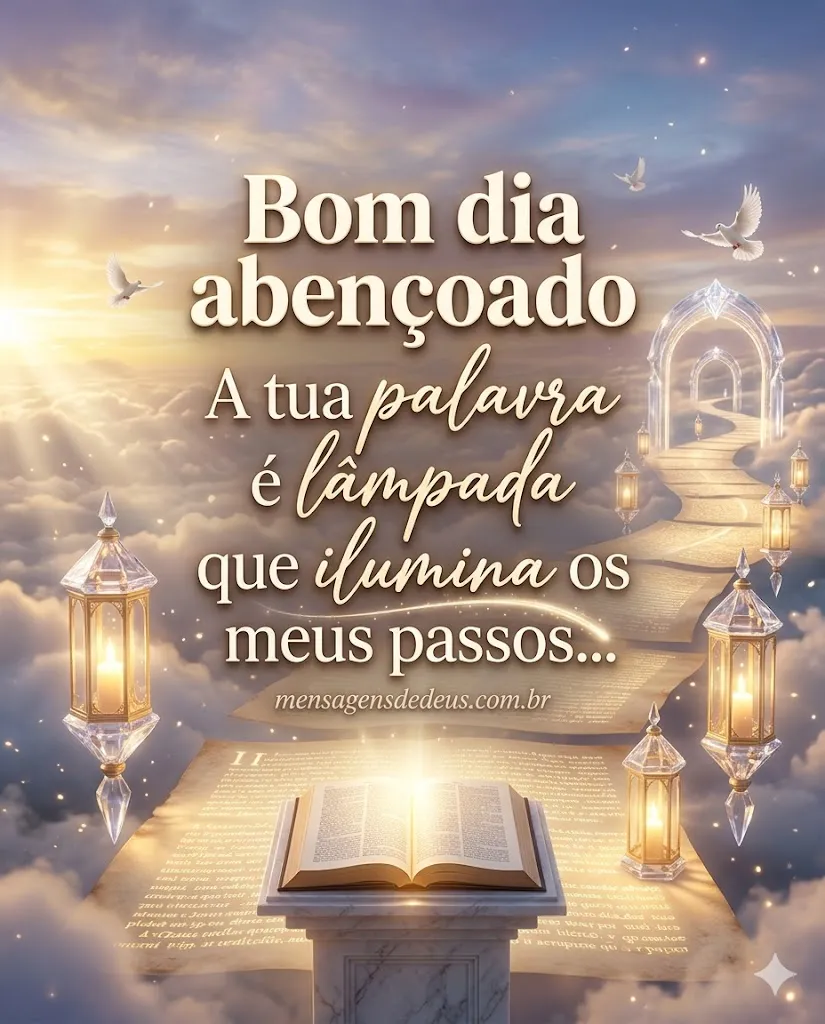Bom dia abençoado: 'A tua palavra é lâmpada que il