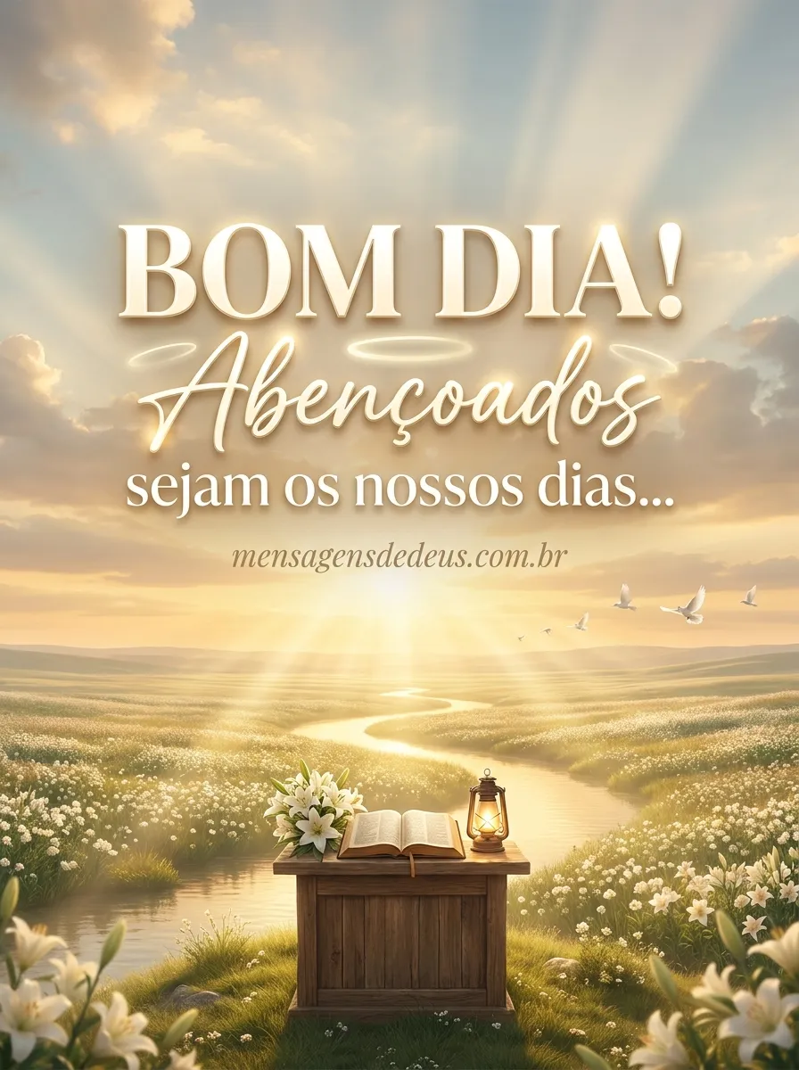 BOM DIA! Abençoados sejam os nossos dias, os nosso