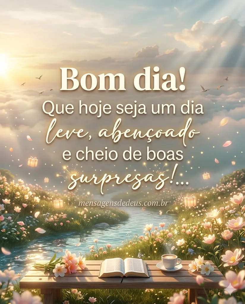 Bom dia! Que hoje seja um dia leve, abençoado e ch