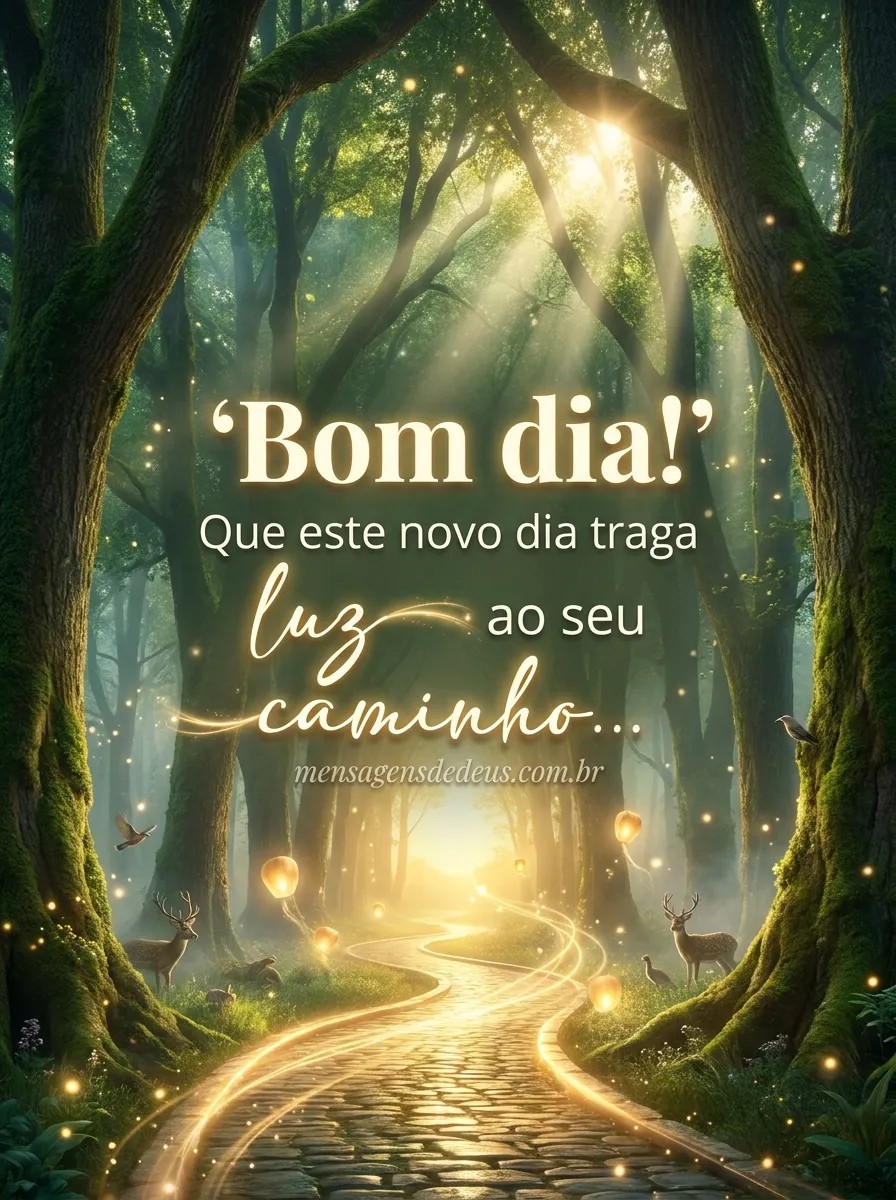 Bom dia! Que este novo dia traga luz ao seu caminh