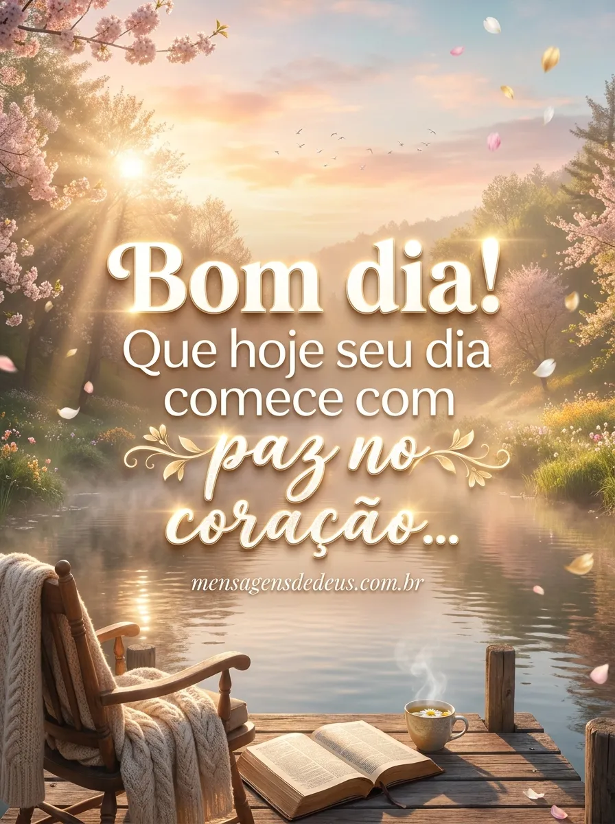 Bom dia! Que hoje seu dia comece com paz no coraçã