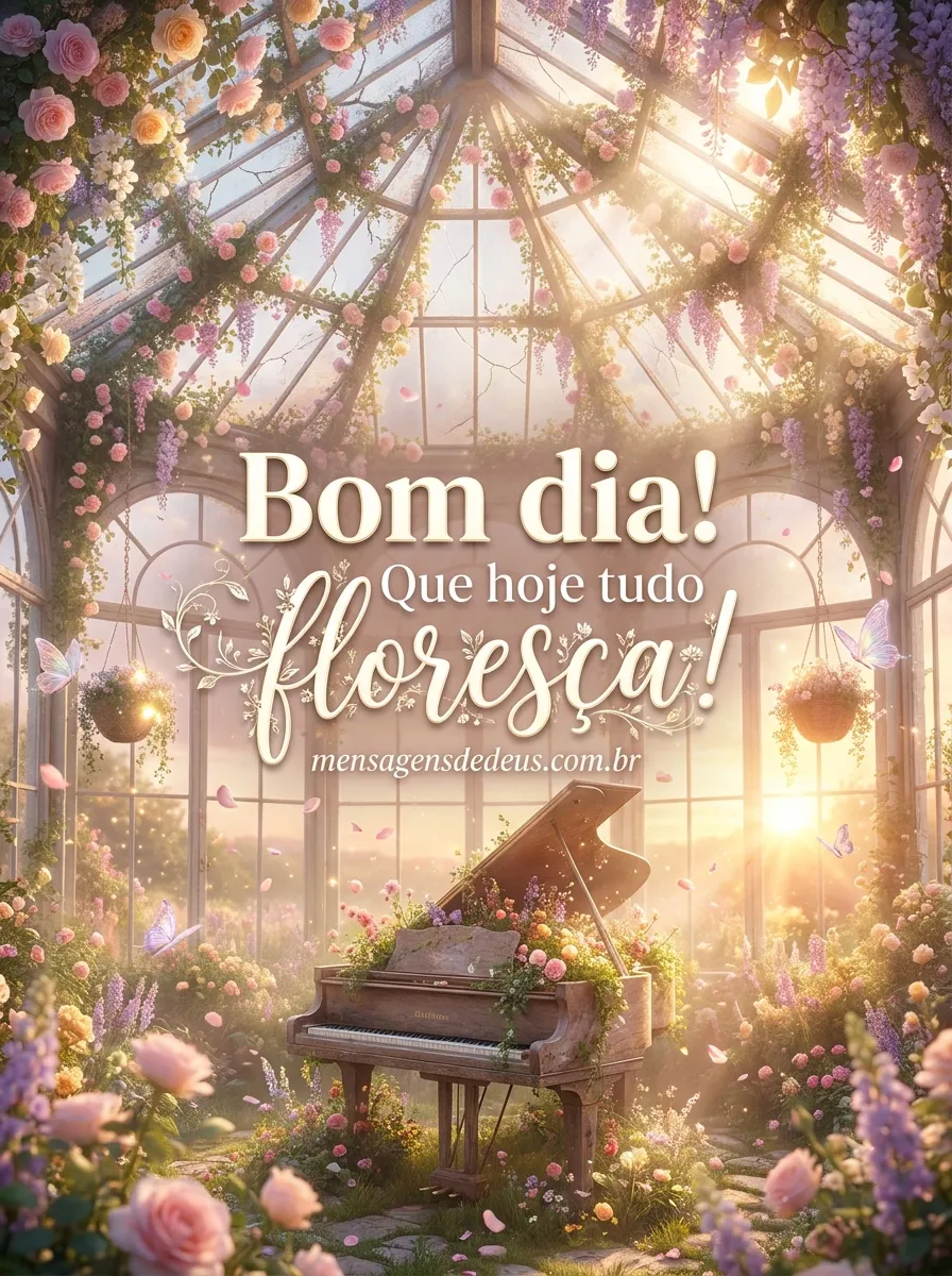 Bom dia! Que hoje tudo floresça! Que a paz te abra