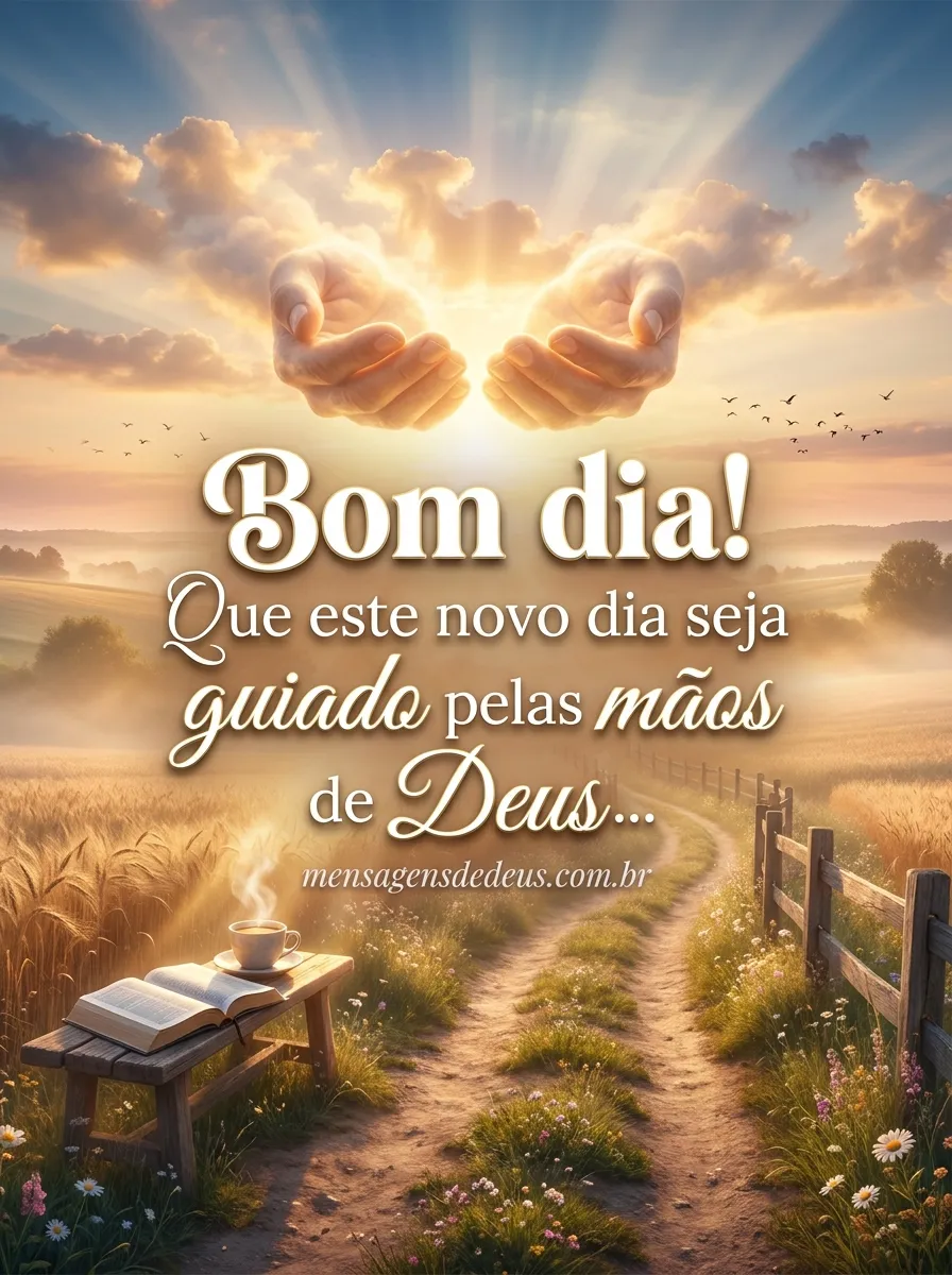 Bom dia! Que este novo dia seja guiado pelas mãos 