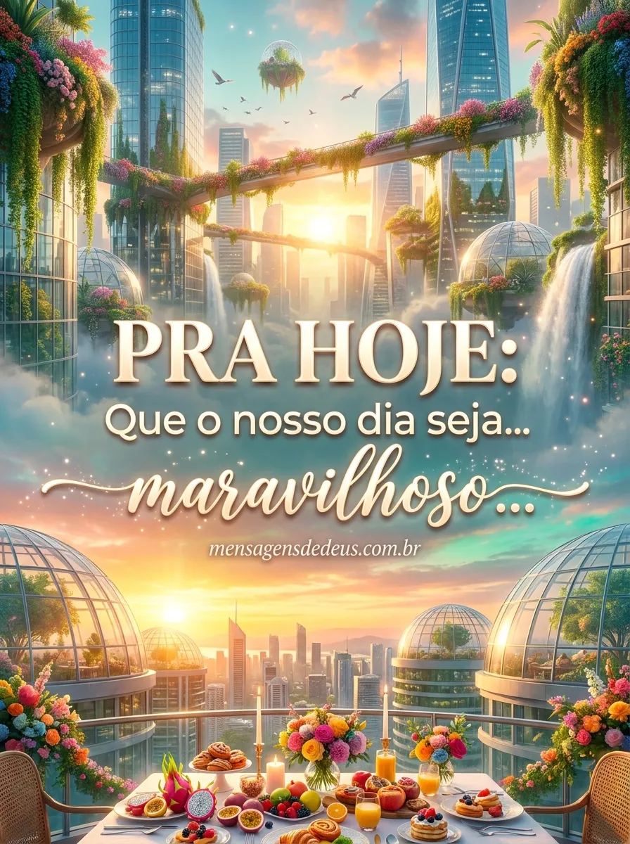 PRA HOJE: Que o nosso dia seja maravilhoso, tranqu