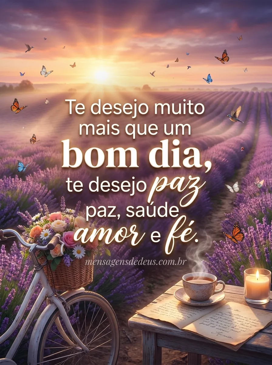 Te desejo muito mais que um bom dia, te desejo paz