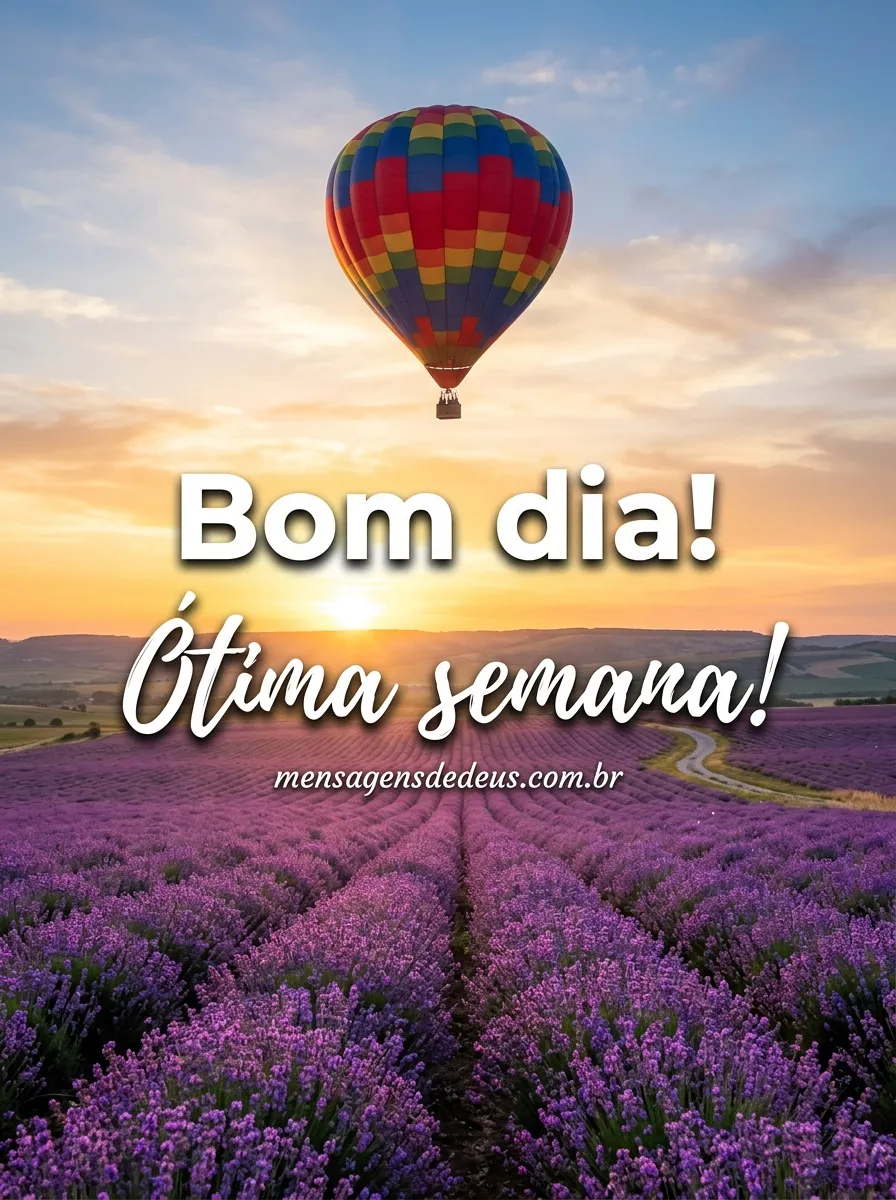 Bom dia! ótima semana!
