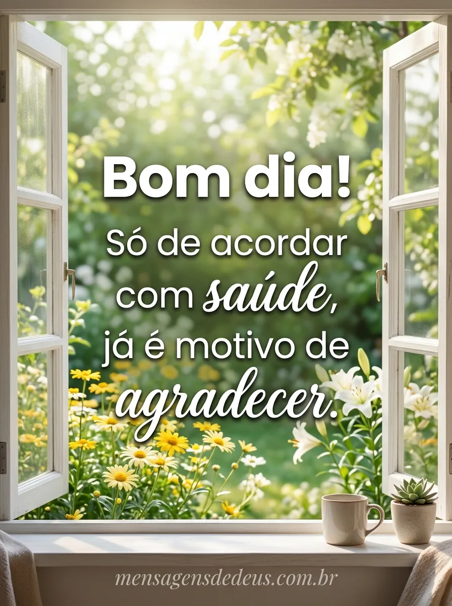 Acordar com saúde já é motivo de agradecer!