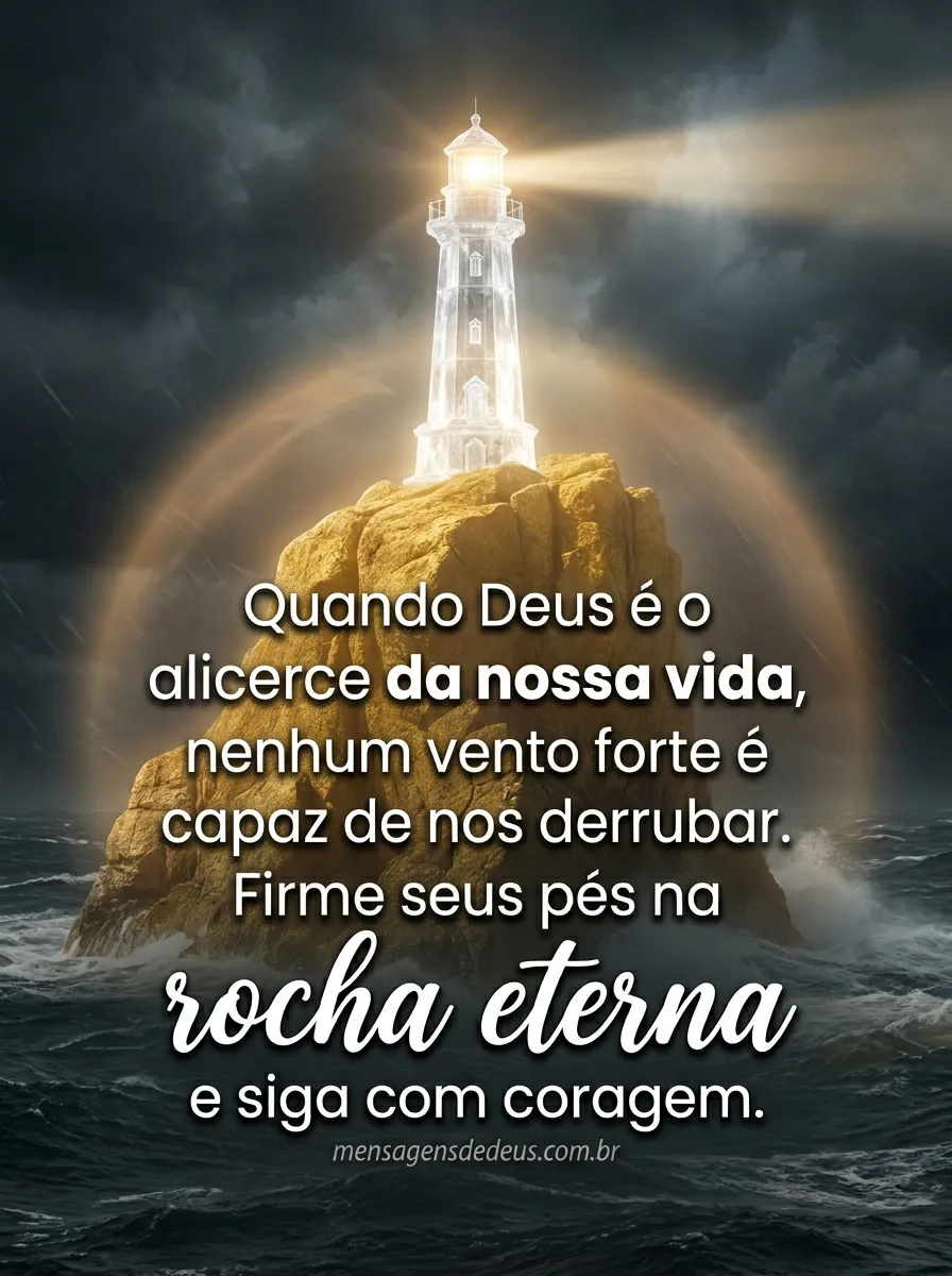 Bom dia! Deus é o nosso alicerce