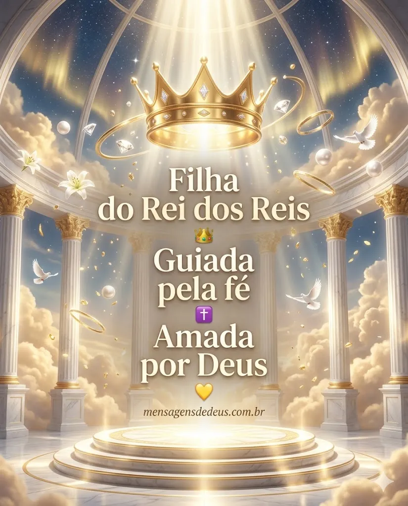 Filho(a) do Rei dos Reis 👑 | Guiado(a) pela fé ✝️ | Amado(a) por Deus 💛.