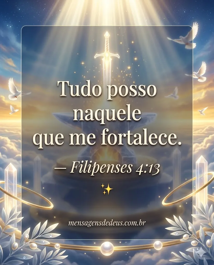 Tudo posso naquele que me fortalece. — Filipenses 4:13 ✨.